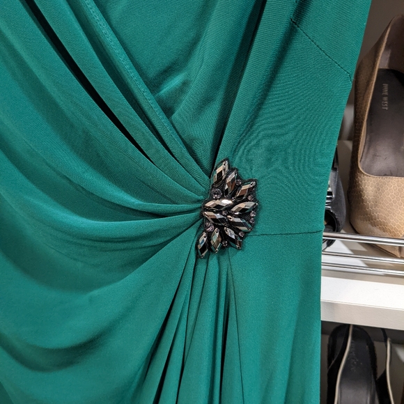 Dark Green Evan Picone Dress, Sive 4 - Picture 2 of 5